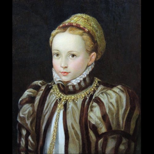 Princesse de la Renaissance vers 1560 – Attribuée à Sofonisba Anguissola - Tableaux et dessins Style Renaissance