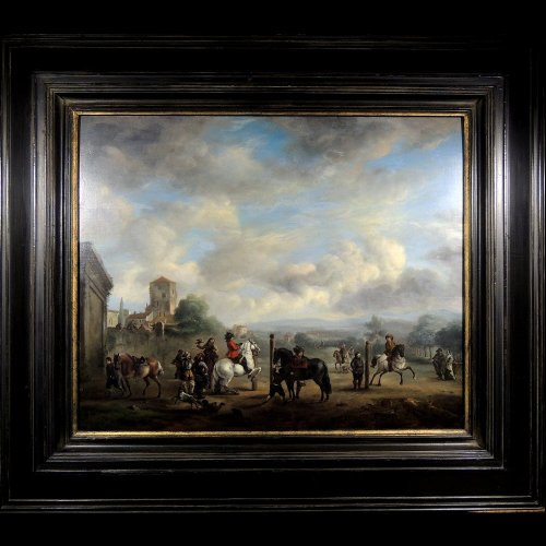 Atelier Philips Wouwerman - L’Académie d’équitation – École hollandaise XVIIe siècle - Tableaux et dessins Style 