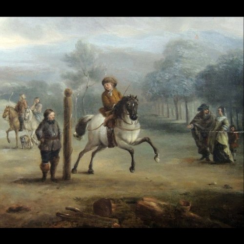 XVIIe siècle - Atelier Philips Wouwerman - L’Académie d’équitation – École hollandaise XVIIe siècle