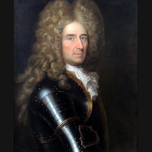 Atelier de Hyacinthe Rigaud vers 1690 - Portrait de seigneur en armure - Tableaux et dessins Style 