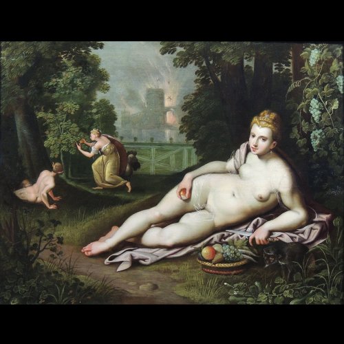 Proserpine goûtant les fruits de Pluton – Entourage de Toussaint Dubreuil (1561–1602) - Tableaux et dessins Style Renaissance