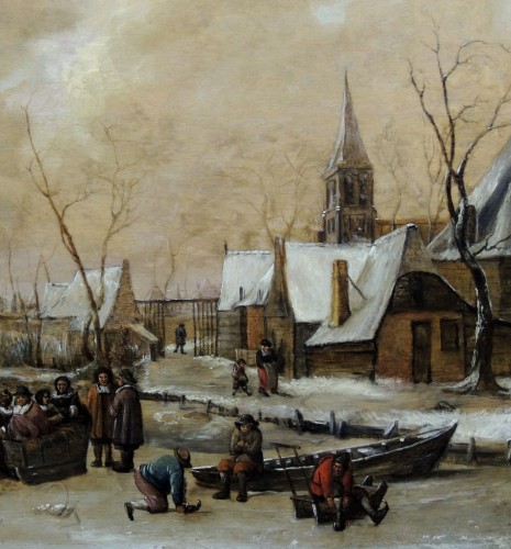 Ecole hollandaise du XVIIe siècle - Suiveur Isaac van Ostade - Galerie Thierry Matranga