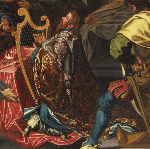 David jouant de la harpe - Ecole hollandaise vers 1600 - Art & Antiquities Investment