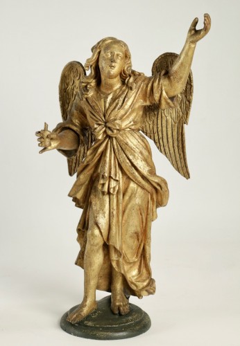 Sculpture  - Pair of ceroferial angels - Italy 17th century