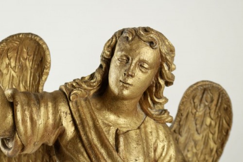 17th century - Pair of ceroferial angels - Italy 17th century