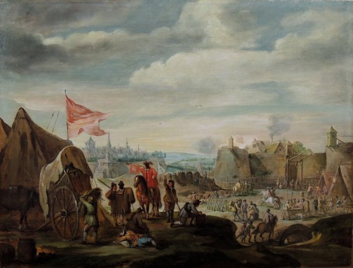 Robert van den Hoecke (1622 – 1668) - Besieged city