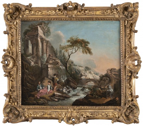 Scène bucolique – Attribuée à Nicolas-Jacques Julliard (1715 – 1790)