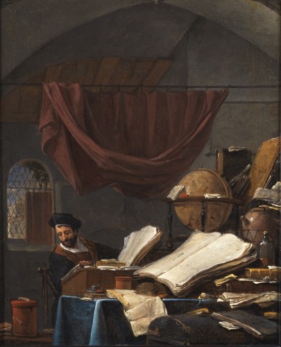 Cabinet d'alchimiste - Thomas Wyck (1616 – 1677) - Tableaux et dessins Style 