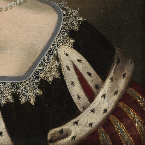 Tableaux et dessins Tableaux XVIIe siècle - Dame au large chapeau – Atelier de Claude Deruet (1588 – 1660)