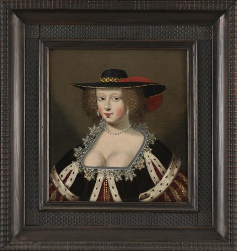 Dame au large chapeau – Atelier de Claude Deruet (1588 – 1660) - Galerie Thierry Matranga