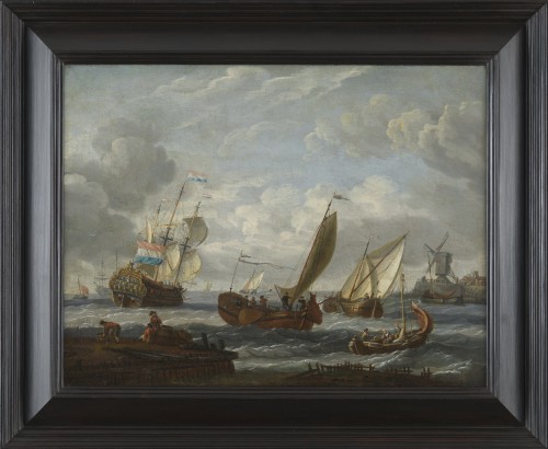 Estuaire hollandais – Attribué à Abraham Storck (1644 – 1708) - Galerie Thierry Matranga