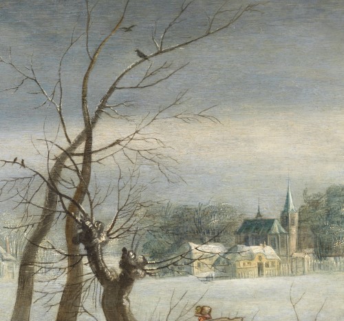 XVIIe siècle - Paysage d’hiver – Attribué à Denys van Alsloot (1570 – 1628)