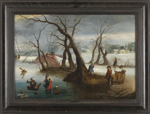 Paysage d’hiver – Attribué à Denys van Alsloot (1570 – 1628) - 