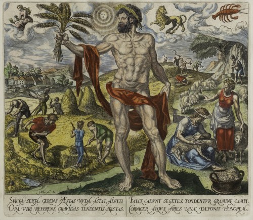 Gravures et livres anciens  - Les 4 Saisons, quatre gravures par Philip Galle (1537 – 1612)