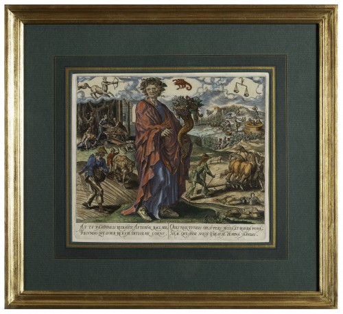 Antiquités - Les 4 Saisons, quatre gravures par Philip Galle (1537 – 1612)