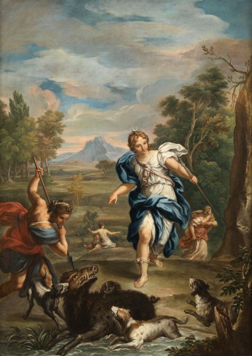 Diane chasseresse - Attribué à Giovanni Odazzi (Rome, vers 1720) - Tableaux et dessins Style 