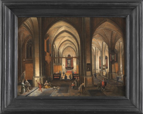 Intérieur d’église nocturne animé – Gerrit de Bucq (1576 – 1638) - Louis XIII