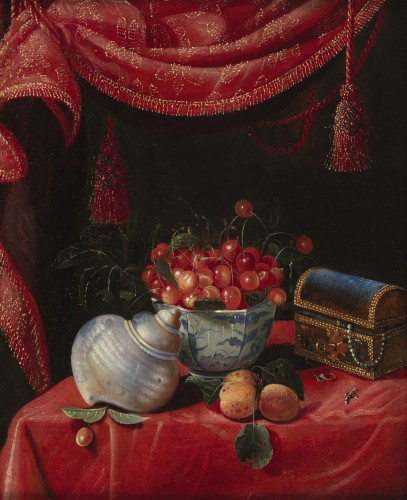 Nature morte à la porcelaine de Chine – Attribuée à François Habert - Tableaux et dessins Style 