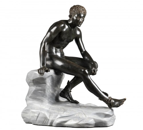 Hermès seated after Antiquity - bronze circa 1890