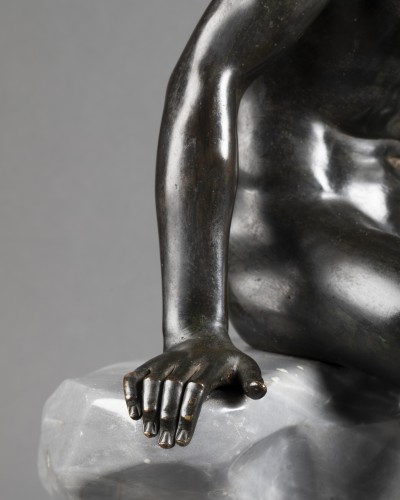Antiquités - Hermès seated after Antiquity - bronze circa 1890