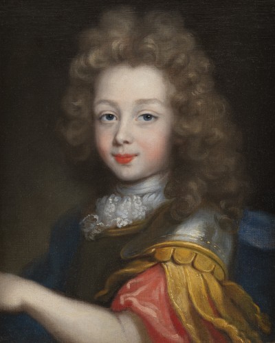 Portrait présumé du Duc de Maine vers 1680, attribué à Pierre Mignard (1612-1695) - Tableaux et dessins Style Louis XIV