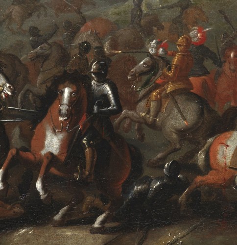 Antiquités - La bataille de Lekkerbeetje – Attribué à Sebastiaen Vrancx (1573 – 1647)