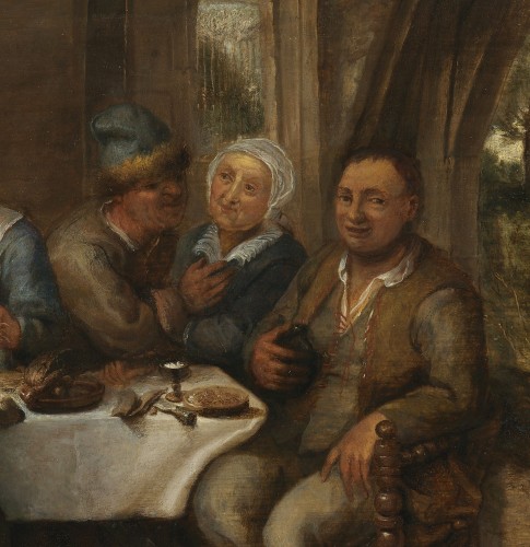 Repas paysan dans une taverne – entourage de David Ryckaert III (1612 – 1661) - Galerie Thierry Matranga