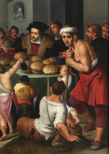 Tableaux et dessins Tableaux XVIIe siècle - Les 7 œuvres de miséricorde - Frans II Francken et atelier vers 1615
