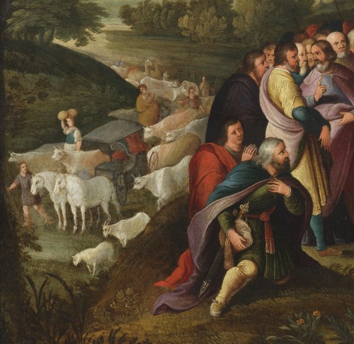 XVIIe siècle - La Rencontre de Joseph et de Jacob - Gaspar van der Lanen (1592 – après 1624)