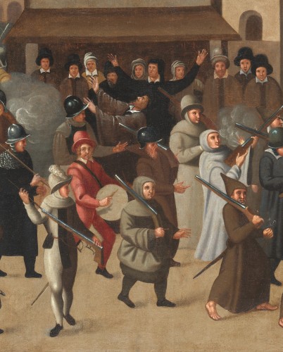 Procession de la Ligue – Ecole française de la fin du XVIe siècle - Galerie Thierry Matranga