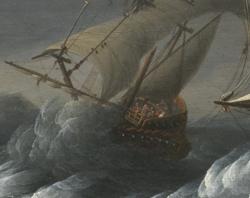 XVIIe siècle - Navires dans la tempête – Jan Theunisz Blanckerhoff (1628 – 1669)
