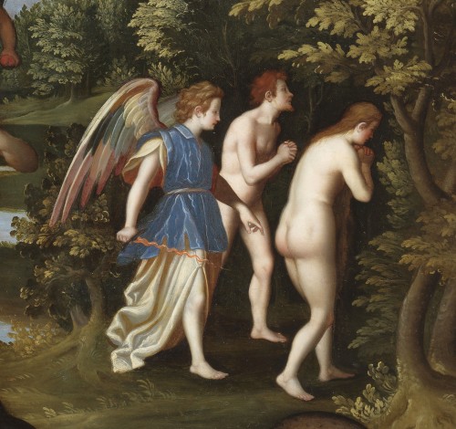 XVIe siècle et avant - Le Paradis terrestre - Ecole florentine vers 1600 - Suite de Francesco d’Ubertino