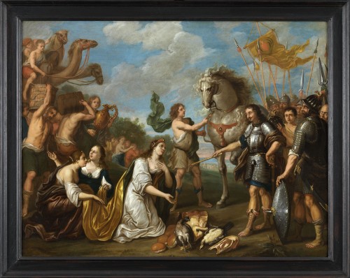 La Rencontre de David et Abigail – Attribué à Simon de Vos (1603 - 1676)