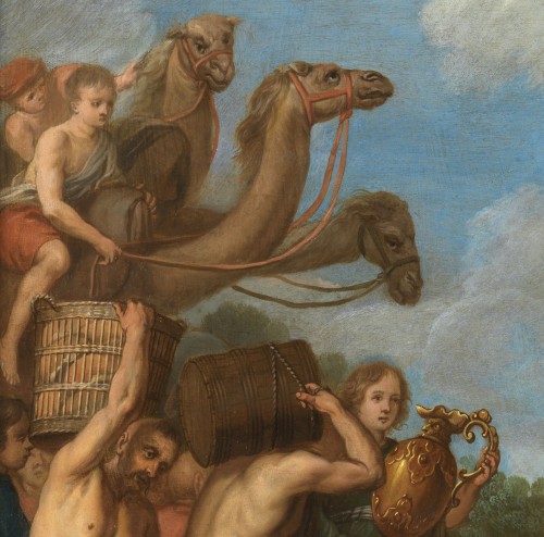 XVIIe siècle - La Rencontre de David et Abigail – Attribué à Simon de Vos (1603 - 1676)