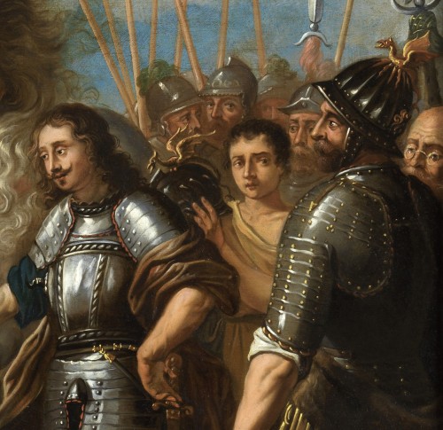 La Rencontre de David et Abigail – Attribué à Simon de Vos (1603 - 1676) - 
