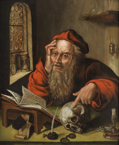 Saint Jérôme – Flandres XVIe siècle, suiveur de Joos van Cleve - Tableaux et dessins Style 