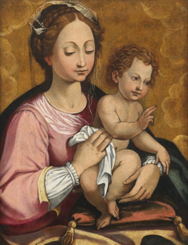 Vierge à l’Enfant – Italie centrale, vers 1600 - Tableaux et dessins Style 