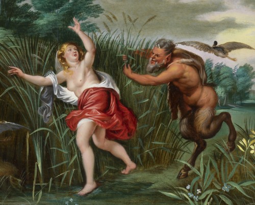 Tableaux et dessins Tableaux XVIIe siècle - Pan et Syrinx – Atelier de Jan Brueghel le Jeune
