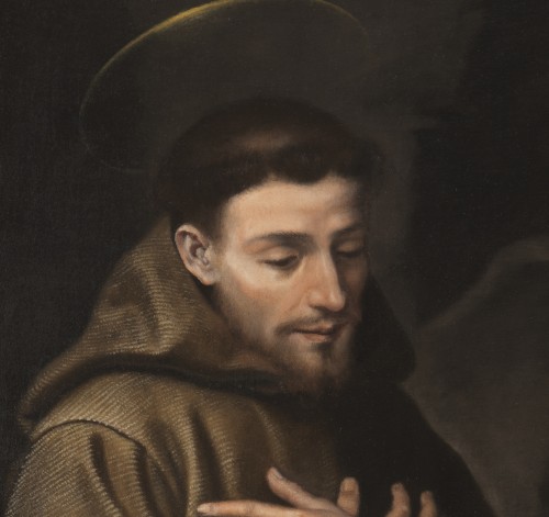 Saint Francis and the Angel - Lorenzo Lippi (1606 - 1665) - 