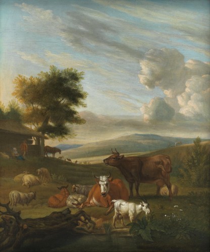 Animaux au repos – Atelier de Nicolaes Berchem (1621 – 1683) - Tableaux et dessins Style 