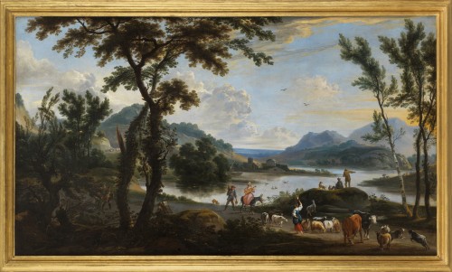 Italian landscape - Attributed to Andrea Locatelli (1695 - 1741)