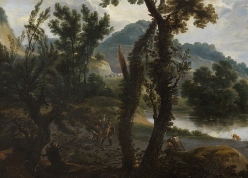 Italian landscape - Attributed to Andrea Locatelli (1695 - 1741) - 