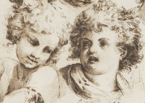 Etude de têtes – Giovanni Luigi Valesio (1583 – 1633) - Galerie Thierry Matranga