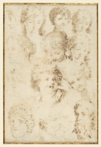 XVIIe siècle - Etude de têtes – Giovanni Luigi Valesio (1583 – 1633)