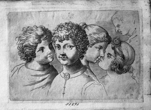 Antiquités - Etude de têtes – Giovanni Luigi Valesio (1583 – 1633)