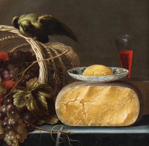 Still life with a kitten and a parrot - Master of kittens, mid 17th century - 