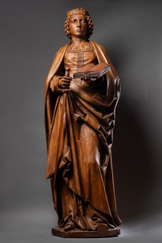 Antiquités - Sainte Catherine d’Alexandrie – Allemagne du Sud vers 1500