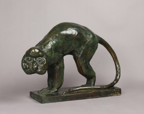 Monkey - Thierry Van Rijswijck (1911-1958) - Sculpture Style Art Déco