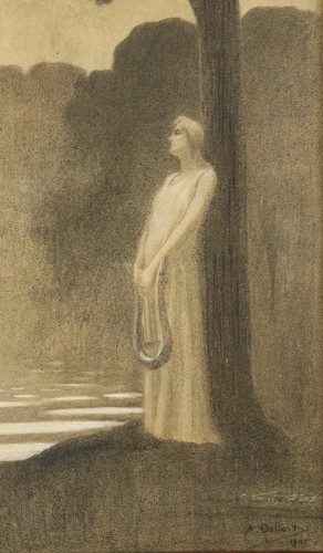 20th century - Muse du soir  - Alphonse Osbert (1857-1939)