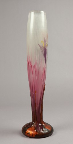 Crocus Vase by Emile Gallé circa 1900 - Glass & Crystal Style Art nouveau